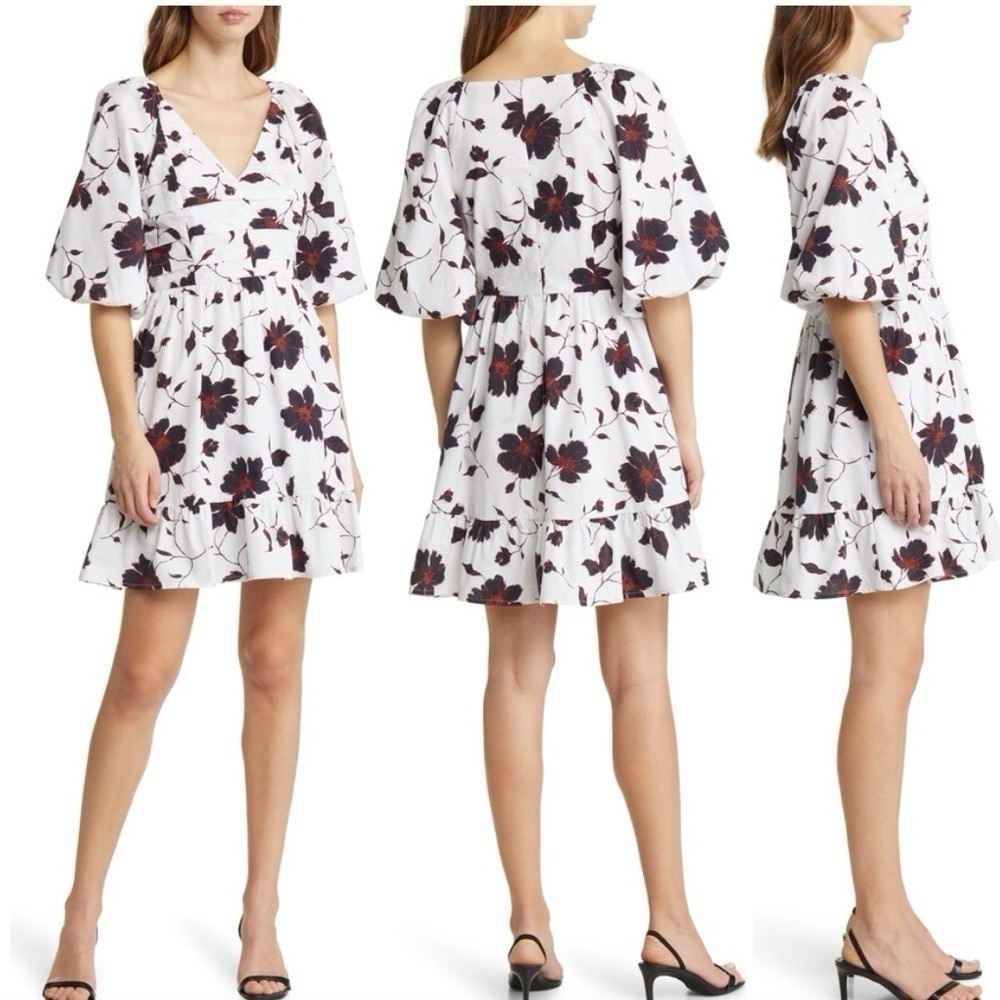 Du Paradis Floral Cotton Poplin Dress